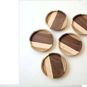 TIMELESS CRAFT American Style Durable Eco-Friendly Wooden <b>Coaster</b> with Polished Solid <b>Wood</b> Finish and Customizable Shape - Product Image 6