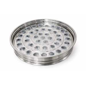 PREMIUM DELUXE Durable STAINLESS STEEL SINGLE HOLY COMMUNION TRAY 40 CUPS Bottom Ring <b>Mirror</b> Finish Food Dishwasher Safe - Product Image 1