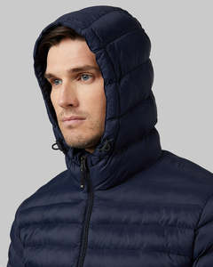Veste matelassée à capuche pour homme, coupe-vent, rembourrage en polyester, hiver, décontractée, fermeture éclair, coupe régulière - Product Image 6