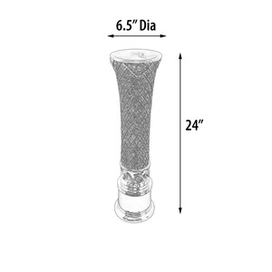 Vase de table vintage en métal transparent, support décoratif pour fleurs, idéal pour centre de table événementiel, choix de l'importateur, moderne, élégant, de luxe, B2B - Product Image 4