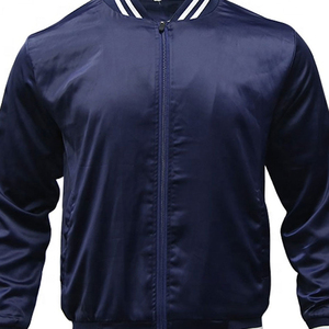 Veste universitaire d'hiver en satin personnalisée pour hommes, prix usine, vente en gros, col montant décontracté, motif uni, meilleure qualité, faible MOQ - Product Image 6