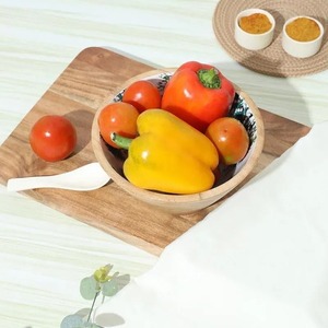 Tazón de Madera Natural Hecho a Mano con Interior Rayado, Ecológico y Duradero, Diseño Contemporáneo para Servir Fruta, Decoración del Hogar - Product Image 4