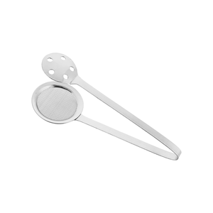 ที่คีบทอดสเตนเลสสตีลพร้อมที่กรองน้ำมันเครื่องมือทำอาหาร - Product Image 1