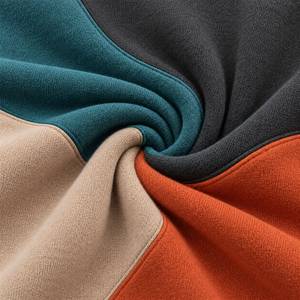 Mens Premium Curved Panel Color Block <b>Crewneck</b> Sweatshirt Custom Logo Casual Athletic Fleece Pullover Sportswear Windproof - Product Image 4