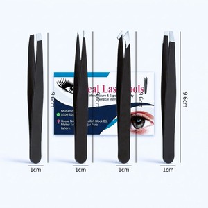 Juego de Pinzas para Cejas de Acero Inoxidable de Color Personalizado, Herramientas Profesionales para el Cuidado de las Pestañas con Punta Inclinada - Product Image 1