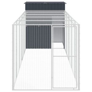 Jaula para Pollos de Acero Galvanizado Antracita de 65.0 X 259.8 X 71.3 Pulgadas para Animales - Product Image 3