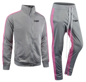 Wholesale Factory Direct Gym Wear Homme Stripe Sports Track Suit Men's Jogging Suit Blank Sweatsuit Set High Neck - Product Image 6