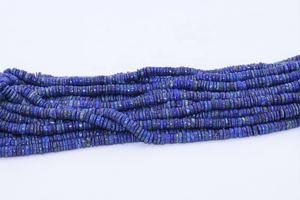 AAA Quality Natural Stone Lapis Lazuli Beads 6mm 16 Inches Smooth <b>Heishi</b> Tyre Shape 0.40mm Hole for Jewellery Making - Product Image 5