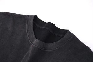T-shirts vintage surdimensionnés pour hommes en coton épais personnalisés, 100 % coton, délavés à l'acide - Product Image 5