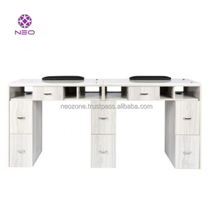 Tables à ongles en MDF écologiques de qualité vietnamienne, modernes et élégantes, en contreplaqué durable, couleur personnalisable, avec collecteur de poussière - Product Image 4