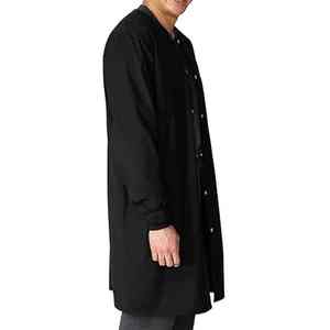 Bata de Laboratorio Blanca para Hombre, Estilo Largo, Uniforme Médico de Manga Larga de Primera Calidad con Múltiples Bolsillos, Profesional para Hospital y Laboratorio - Product Image 3