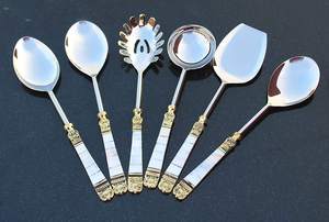 Premium Stainless Steel Serving Spoons Durable Rust-Resistant Kitchen <b>Utensils</b> for Cooking Serving Gifting - Product Image 4