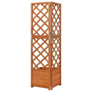 Jardinière triangulaire moyenne en bois de sapin massif, aspect naturel - pour pots de fleurs et jardinières - Product Image 3