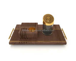 Brûleur à Bakhoor Arabe en Bois de Luxe, Porte-Mubkhar pour Charbon de Bois et Encens, Parfum, Cadeau pour la Célébration du Ramadan et de l'Aïd pour la Maison - Product Image 4