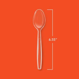300 Cucchiai Monouso in Plastica Trasparente Resistente per Uffici, Mense, Chioschi e Ristoranti - Product Image 1