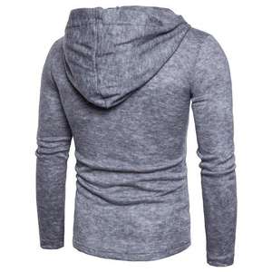 Nuevas Sudaderas con Capucha Personalizables para Hombre, Otoño/Invierno, Bordadas y Digitales, Estilo Urbano, Manga Larga, Holgadas, de Color Sólido, con Forro Polar - Product Image 2