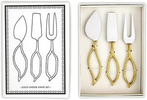 Leaf Handle Cheese <b>Knife</b> Gift Boxed Stainless Steel Cheese Fork <b>Knife</b> Spatula Serving Tools - Product Image 2