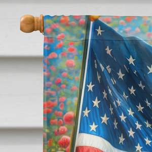 All American Bichon Frise Bandera de porche grande Multicolor Poliéster Patio Banner Colgante de pared Casa Manga decorativa Poste Obra de arte - Product Image 3