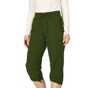 Pantalon Capri en Coton Coupe-Vent avec Impression par Transfert Thermique pour Femme, Taille Haute, Séchage Rapide, Coupe Droite et Ample - Product Image 3