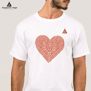 Camiseta de algodón 100% con diseño moderno, corte holgado y pedrería para hombre, ropa informal, logotipo impreso a color personalizado, camiseta con pedrería. - Product Image 3