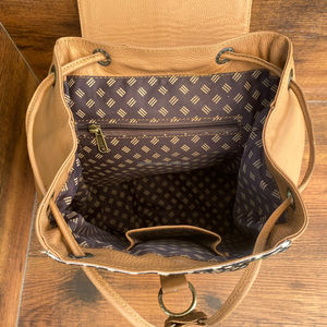 Nouveau design tendance sac à dos à cordon extérieur en cuir véritable pour garçons filles sac à dos en cuir de vachette imprimé léopard de luxe de haute qualité - Product Image 6