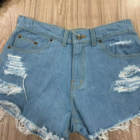 Nouveaux shorts en jean déchirés respirants et élégants pour femmes, 100 % coton, taille haute, décontractés pour l'été