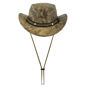 Nouveau style, chapeaux de cowboy en cuir véritable sur mesure pour hommes, chapeaux de cowboy d'extérieur, chapeaux de mode respirants - Product Image 1