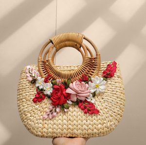 ริบบิ้นตกแต่งทำจากฟางผักตบชวาของผู้หญิงริบบิ้นตกแต่งสำหรับวันหยุดฤดูร้อนเป็นมิตรกับสิ่งแวดล้อม - Product Image 4