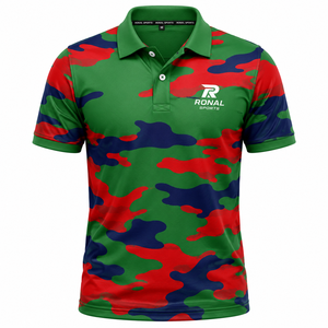 Polo pour homme à motif personnalisé, en polyester et élasthanne, taille US, coupe confortable, vêtements de golf, vêtements pour homme - Product Image 1