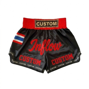 Shorts de Boxeo Unisex Cómodos de Poliéster al por Mayor en EE. UU., Personalizables y Elásticos para Entrenamiento de Muay Thai y Kickboxing - Product Image 1
