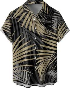 Chemises Hawaïennes pour Hommes, Respirantes, 100% Coton, Sur Mesure, Grandes Tailles, Impression Numérique, Manches Courtes, Haute Qualité - Product Image 1
