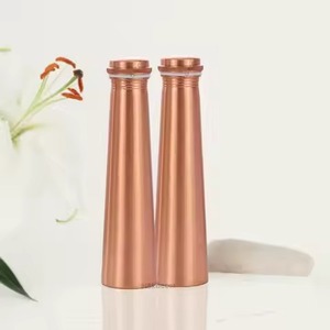 Traditional Style Copper <b>Water</b> Bottle Pure Drinking <b>Container</b> for Gym Office Travel Wellness Use - Product Image 5