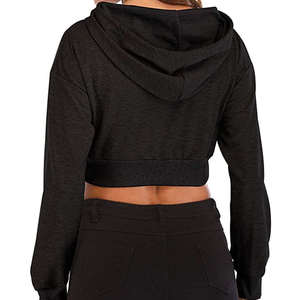 <b>women's</b> hoodies High Quality Winter Streetwear Hip Hop <b>Women</b> Crop <b>Top</b> Hoodie and Sweatpants Set Custom Design 100% Cotton Front - Product Image 5