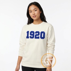 Sudadera de Forro Polar de Algodón Teñido Sólido Bordada a Medida GREEK TREASURES para Mujer, Invierno, Zeta Phi Beta, Sorority Crew, Venta al por Mayor - Product Image 2