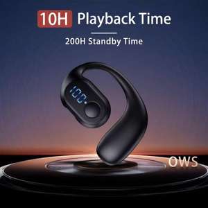Écouteur sans fil OWS à crochet ouvert, nouveau modèle 2025, avec affichage numérique, étanche IPX5, chargement Type-C, pour oreille gauche, idéal comme cadeau économique - Product Image 2