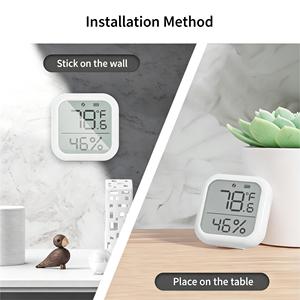 เซ็นเซอร์วัดอุณหภูมิและความชื้นอัจฉริยะ Zigbee LCD สำหรับบ้านอัจฉริยะและห้องเด็ก - Product Image 2
