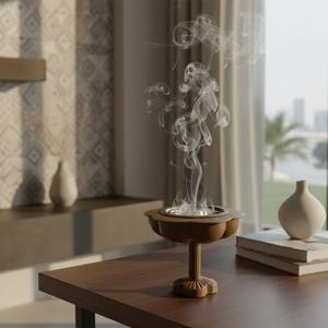 Ensemble de brûleurs à lotus en métal moderne, porte-encens arabe de luxe pour charbon de bois, pour la décoration de la maison, le yoga et les cadeaux de l'Aïd, Or, Argent, Noir - Product Image 4