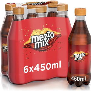 Mezzo Mix 0.33L European Import <b>Soft</b> <b>Drink</b> - 6 Pack (6 x 330ml Cans) Unique Cola Orange Flavor Refreshing Beverage Bulk Supply - Product Image 1
