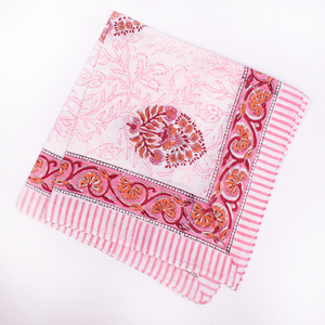 Authentic Jaipur Hand Block Printed Bandana 53X53CM Cotton Scarf Traditional Square Fashionable Colourful Eco Friendly <b>Wrap</b> - Product Image 4