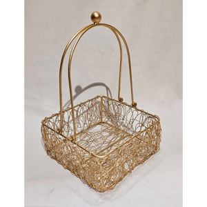 AE Metal <b>Wire</b> Mesh Gift Basket Handcrafted Metal <b>Crafts</b> Model 4253 for Special Occasions - Product Image 3