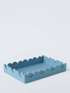 Plateau décoratif en laque ondulée fait main, plusieurs couleurs, plateau de service minimaliste à bords incurvés, en provenance du Vietnam - Product Image 2