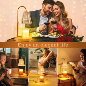 Lámpara Calentadora de Velas Eléctrica con Temporizador, Intensidad Regulable y Altura Ajustable, Lámparas de Vidrio y Quemador de Frascos para Velas de Cera - Product Image 2