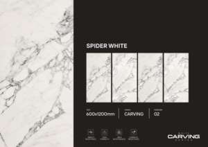 กระเบื้องพอร์ซเลนแกะสลักลายหรูหรา ขนาด 600x1200 มม. กระเบื้องปูพื้นและผนังขนาดใหญ่ สำหรับตกแต่งภายในอย่างหรูหรา - Product Image 2