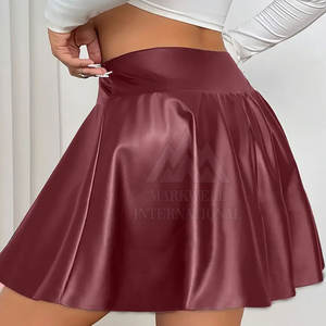 ราคาขายส่ง กระโปรงหนัง PU ยาวสำหรับผู้หญิง รับผลิตแบบ OEM ODM พร้อมสกรีนโลโก้ กระโปรงหนังผู้หญิง - Product Image 2