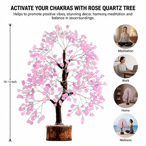 Árbol de Cristal de Cuarzo Rosa al por Mayor (Alambre Plateado) Tallado Estilo Ángel, Decoración de Piedras Preciosas Curativas de 7 Chakras de Alta Calidad - Product Image 2