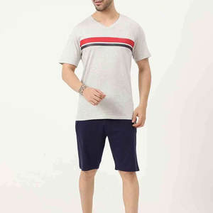 Conjunto de Camiseta y Pantalones Cortos Cómodos para Hombre, Conjunto Casual de Camisetas y Pantalones Cortos de 2 Piezas, Ropa Transpirable para Hombre - Product Image 1