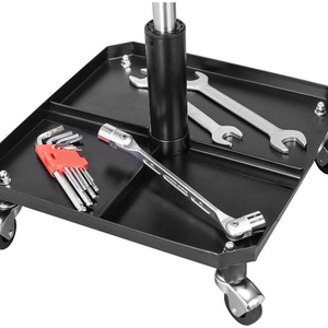 250lb Load Rolling Lift <b>Chair</b> Garage Stool Swivel Adjustable Mechanic Seat with Tool Tray Workshop Creeper <b>Padded</b> Seat GAPGAR030 - Product Image 4