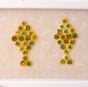 Zafiro amarillo natural de 2 mm, piedra preciosa redonda suelta, pequeña, calibrada, para la fabricación de joyas. - Product Image 1