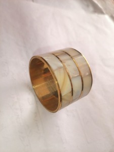 แหวนรองผ้าเช็ดปากทองเหลืองทำมือ สำหรับตกแต่งโต๊ะงานแต่งงาน ดีไซน์โบฮีเมียนทันสมัยแบบใหม่ - Product Image 2