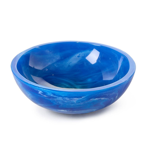 Good Quality Stylish Resin Bowl Heat Resistant Dishwasher Safe Handmade Natural Green Color Deep Bowl for Kitchenware <b>Tabletop</b> - Product Image 1